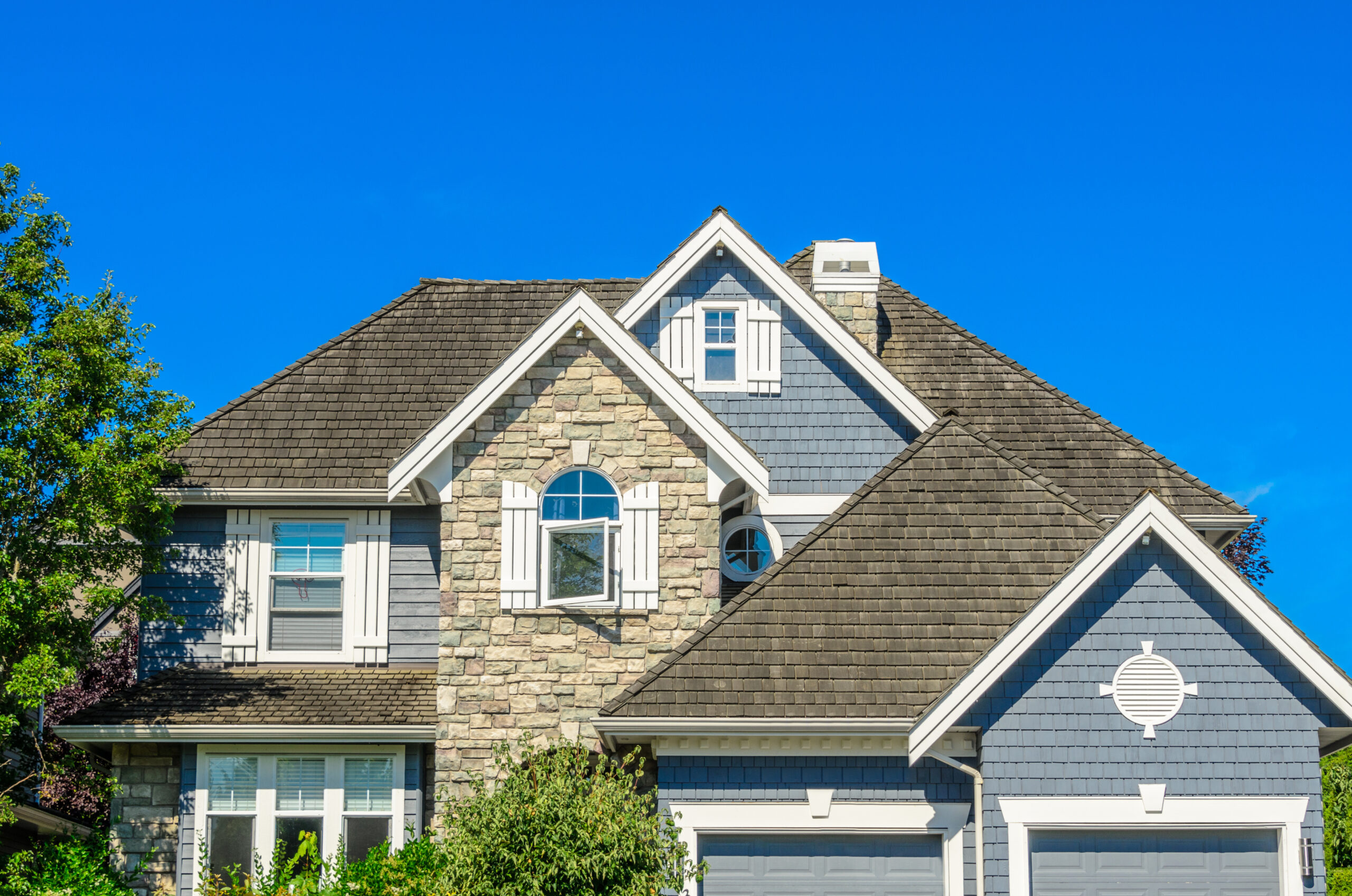 the roof of the house with nice window