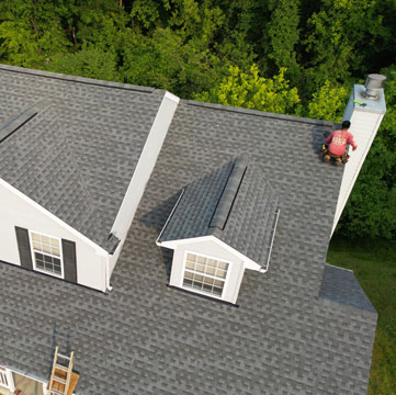 roof top view house